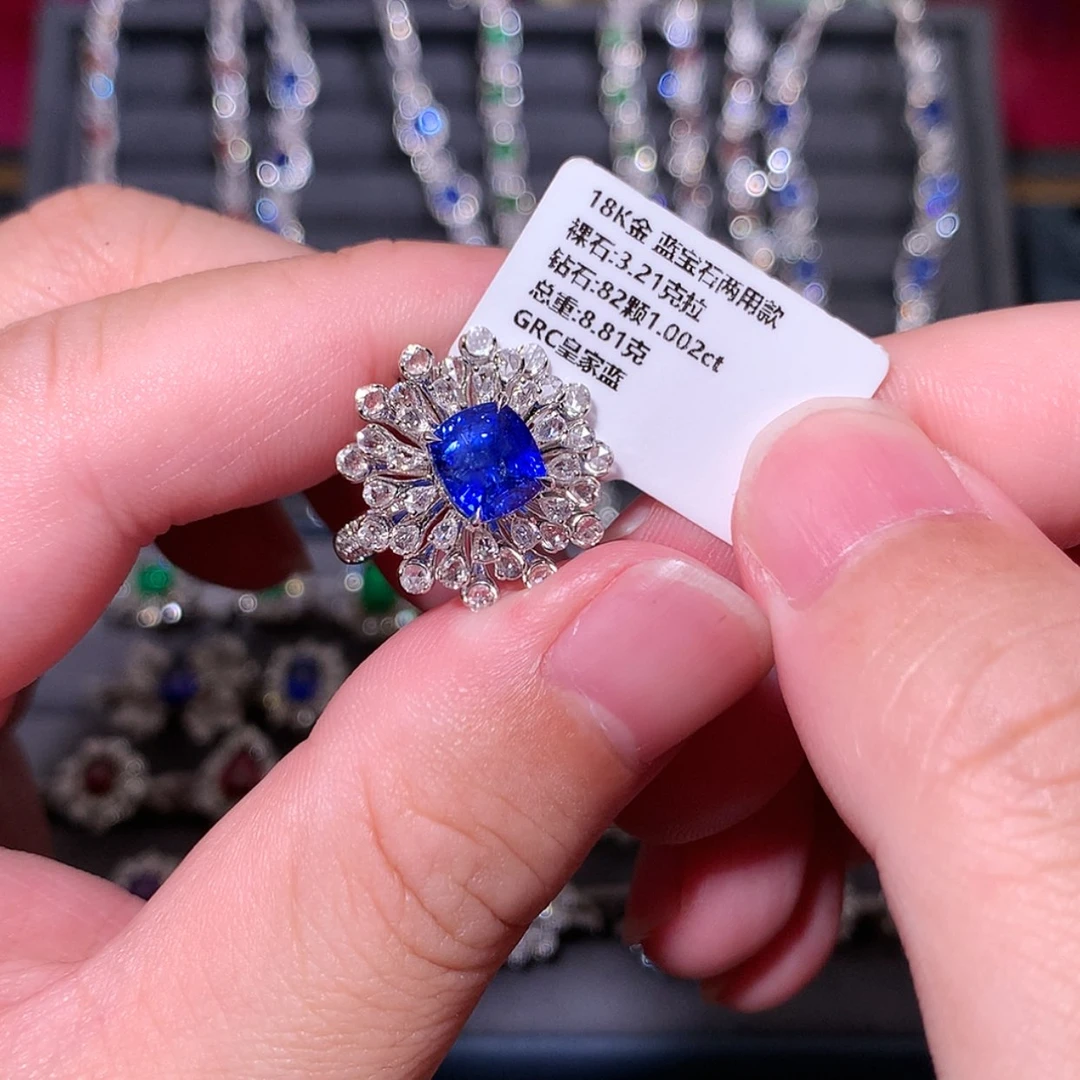 【闪购商品】蓝宝石戒指18K金镶嵌