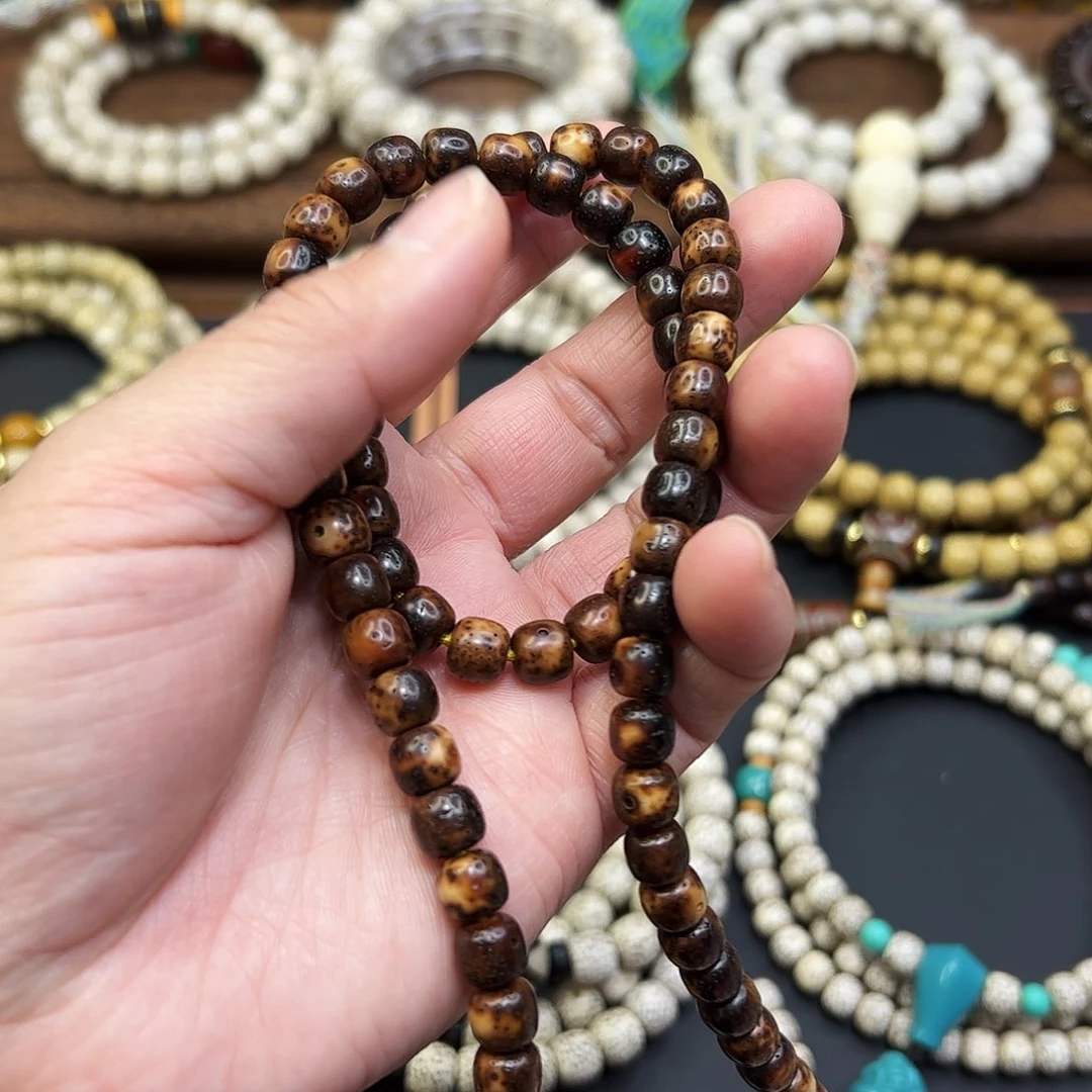 星月菩提手串E**o黑金虎皮纹