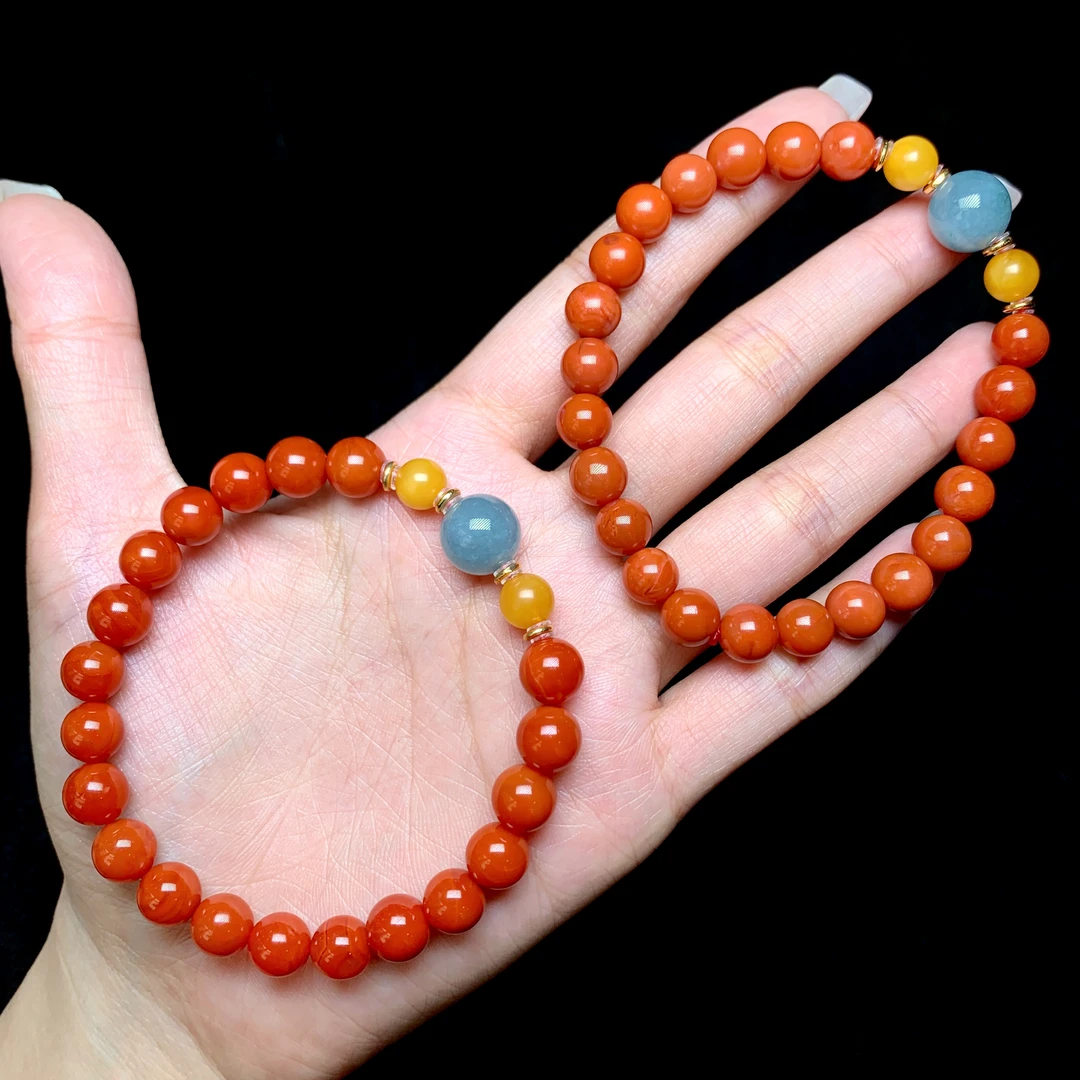 【云上叙】V37816-K-南红DIY单圈手串-多样性发一件-7mm（商城）