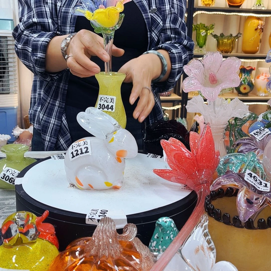 兔子1212 家悦美居琉璃摆件不完美