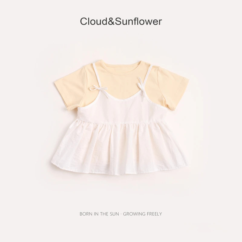 【云朵小葵】女童夏季T恤吊带两件套1114070