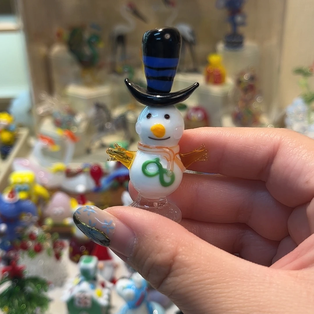 琉璃手工艺品雪人