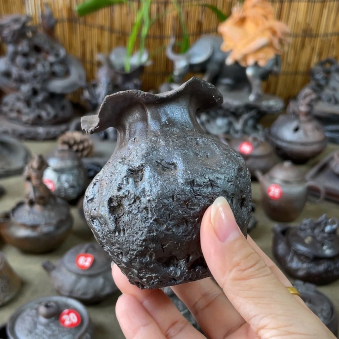 花器全手捏柴烧茶器