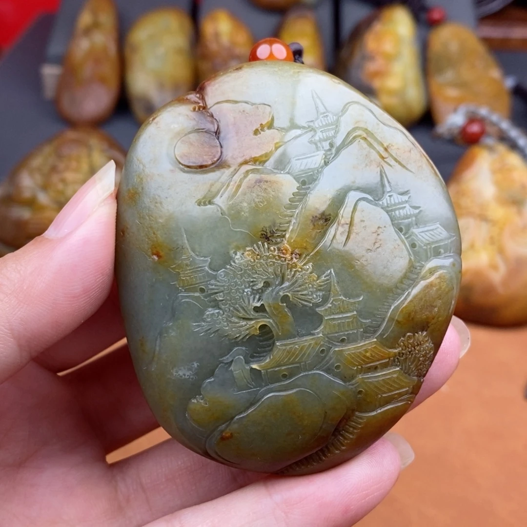 吊坠(不含链)未镶嵌和田玉