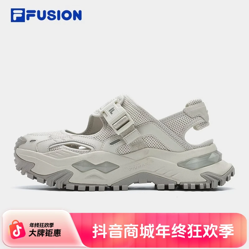 FILA FUSION斐乐潮牌女硬糖凉鞋休闲夏季新厚底运动鞋T12W421403