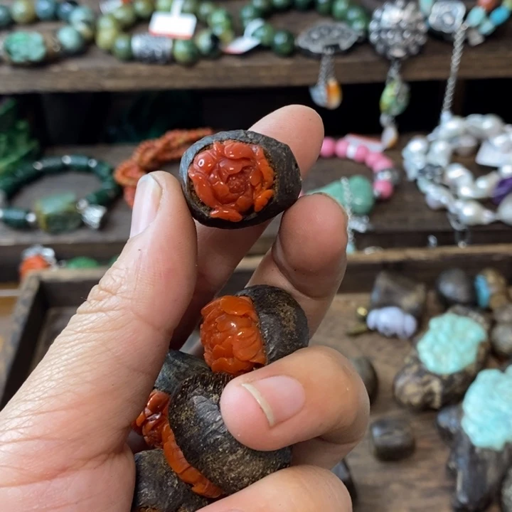 南红玛瑙手链未镶嵌笑*