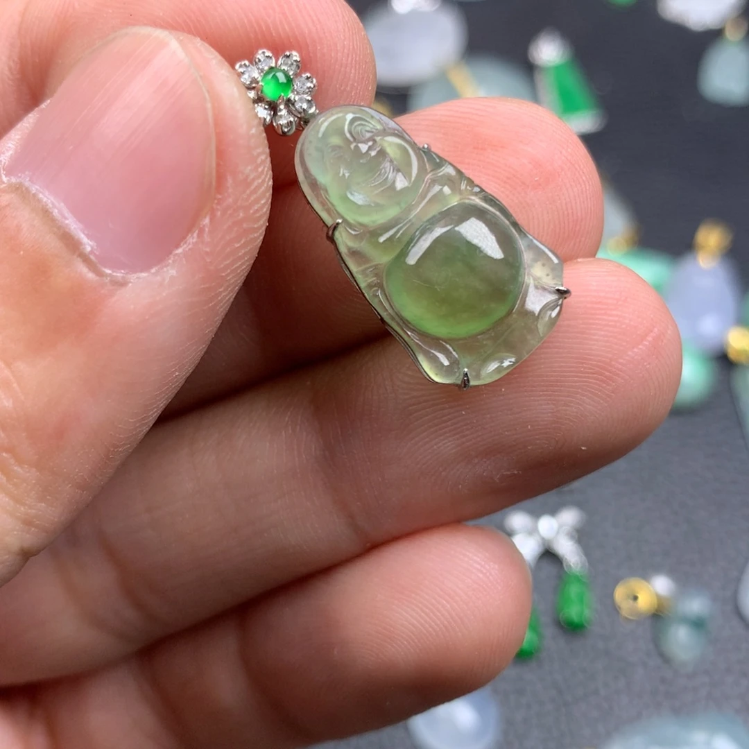 【闪购商品】翡翠18K金镶嵌颈饰翡翠