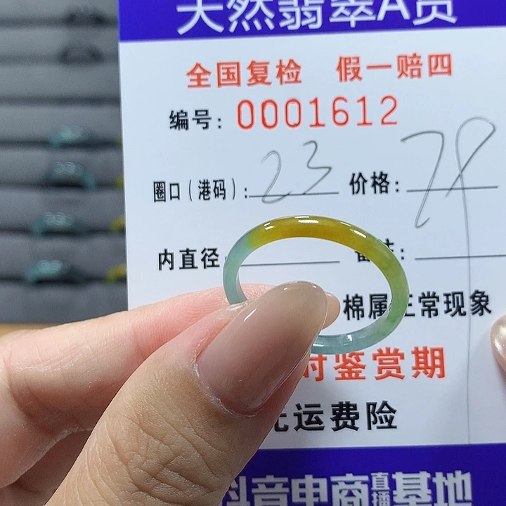 清***然未镶嵌戒圈翡翠.1612