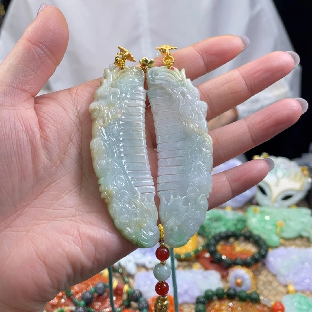 翡翠颈饰未镶嵌代编织