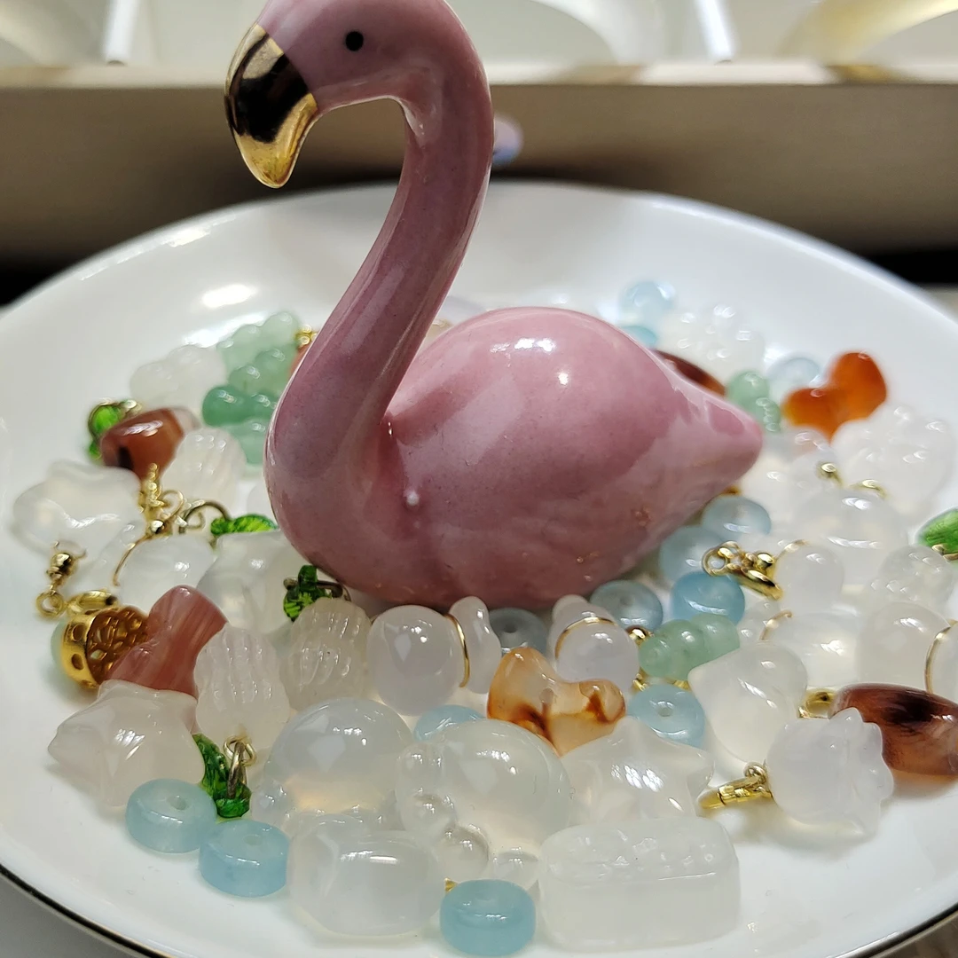 玛瑙玉髓 吊坠配件爱心花生 平安扣猫爪 福袋星星梅花式多样