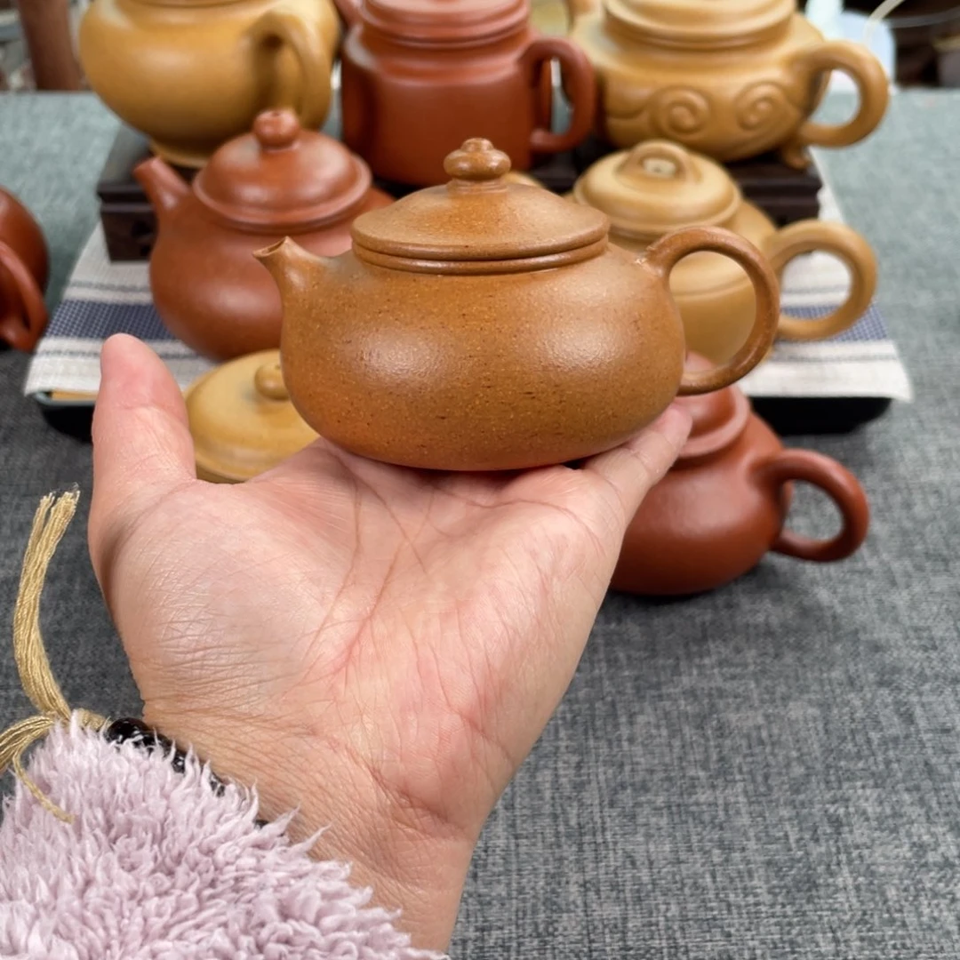 紫砂茶壶黄降坡寒江全手30目150