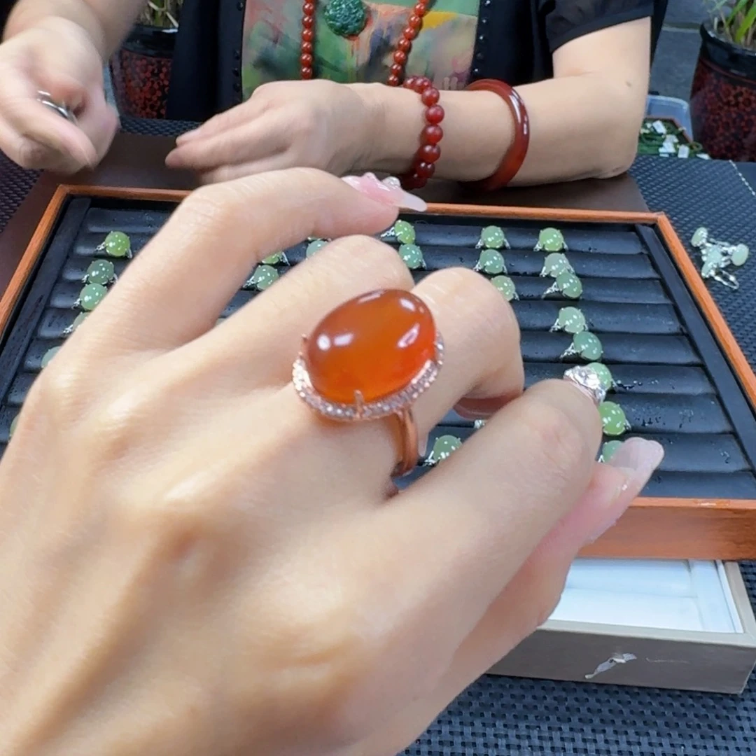 玛瑙/玉髓戒指合金
