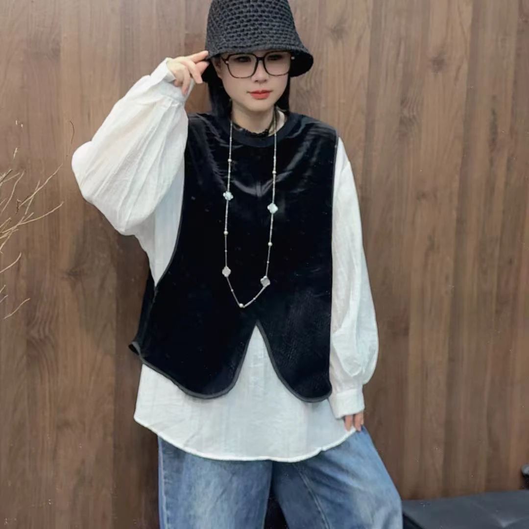 哆唛8566017款工子形不规则纯色无袖欧韩潮流时尚马甲休闲百搭