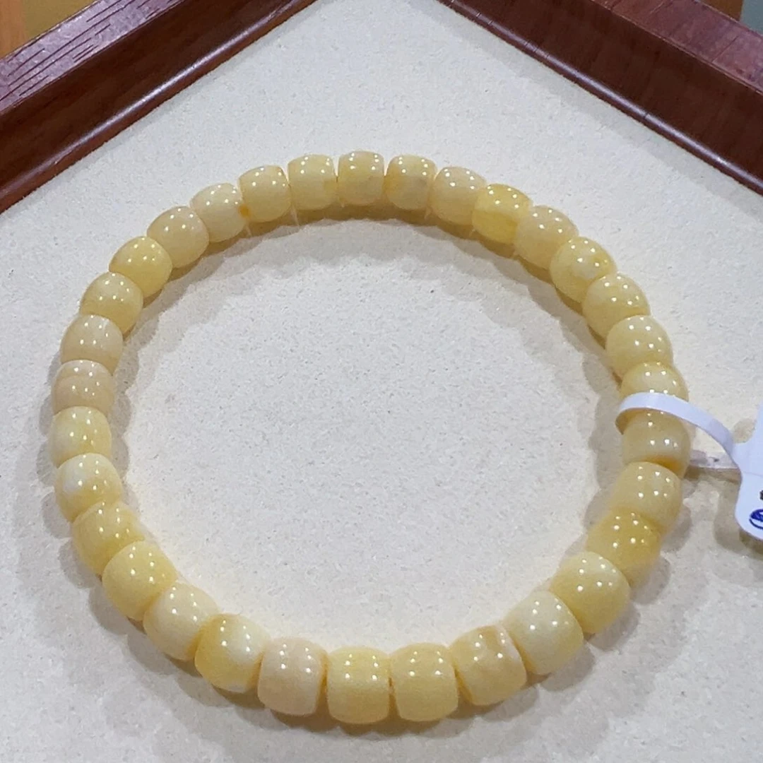 未镶嵌蜜蜡手链6.8m精工直切满蜡手串
