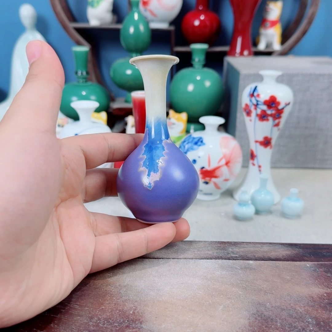 陶瓷手工小花器摆件