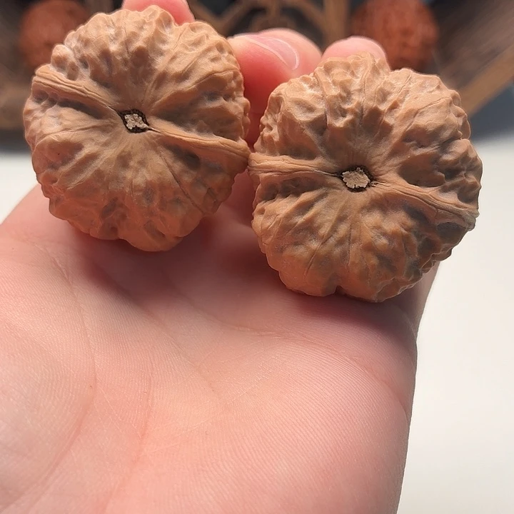 波***文核桃蛤蟆头文玩C04