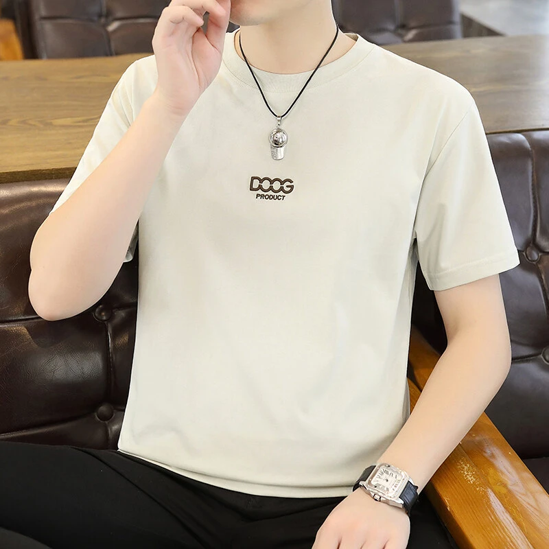短袖男款T恤夏季爆款圆领上衣青少年男装短袖时尚百搭潮流打底衫