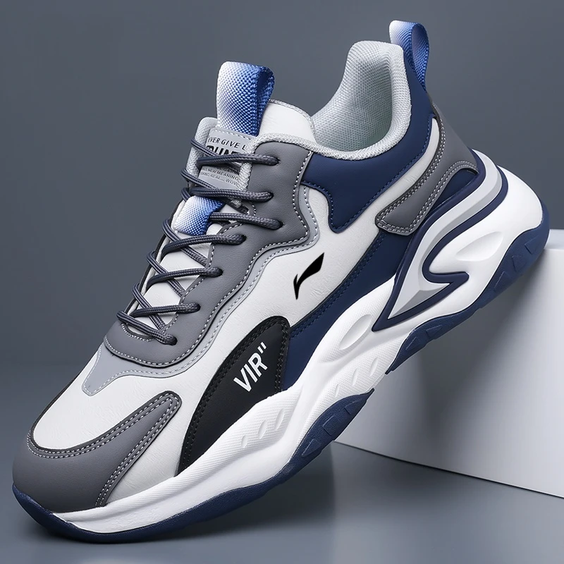 李男鞋宁秋冬季休闲轻便防水减震百搭男士跑步鞋男款软底运动鞋男