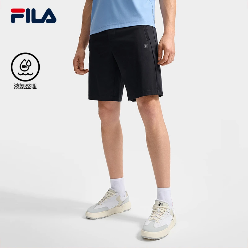 【液氨抗皱工艺】Fila/斐乐男夏季舒适透气简约休闲短裤F11M533601F