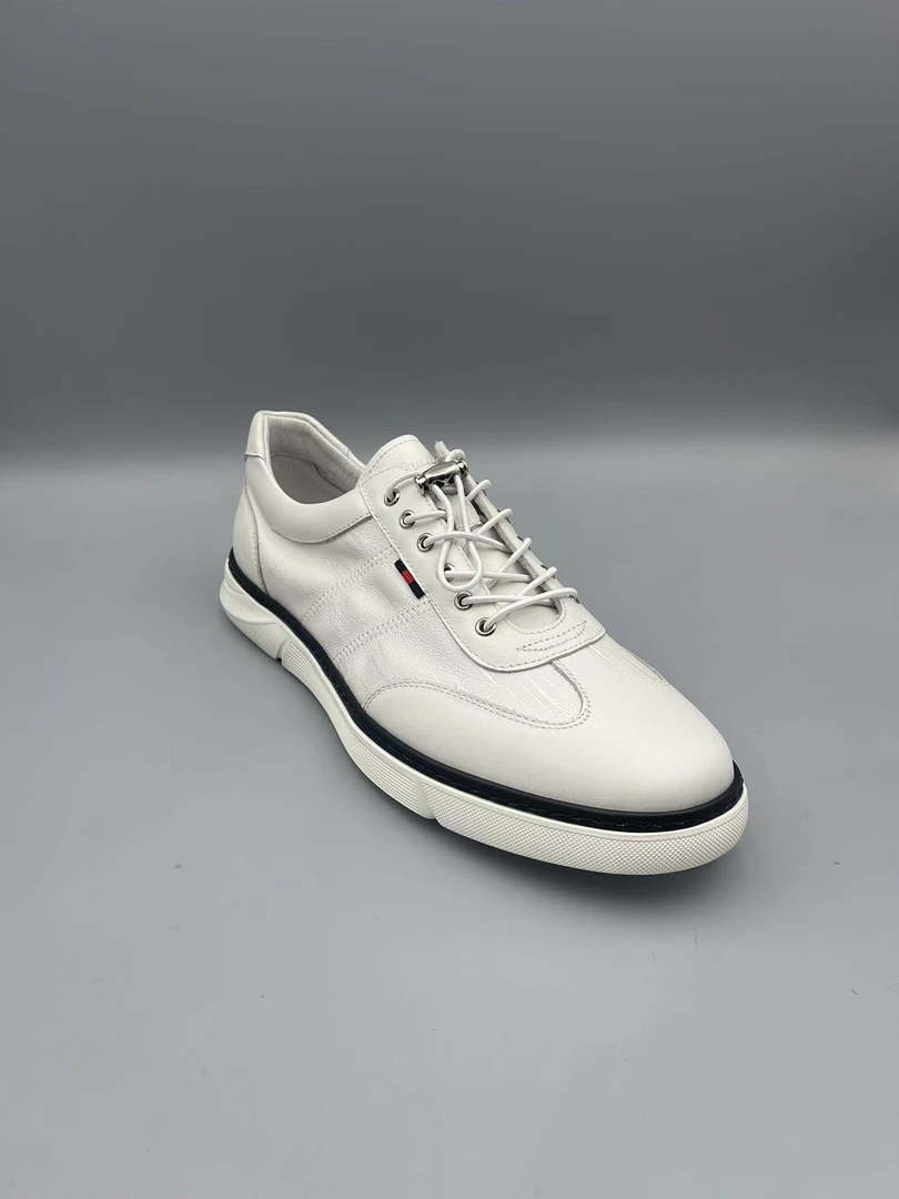 新款轻质厚底系带男士真皮鞋休闲鞋C612