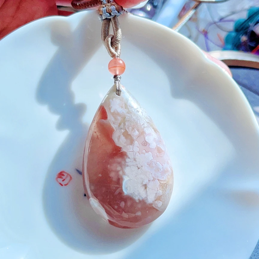 亏本清货天然盐源玛瑙水滴大挂件