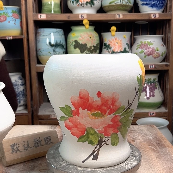 陶鱼尾牡丹新款新款陶瓷陶瓷陶瓷