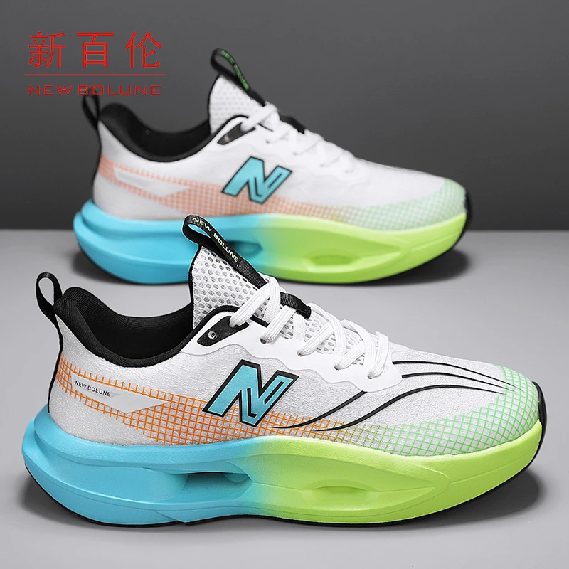 新百伦正品男鞋2025夏季新款透气休闲鞋男士轻便百搭运动跑步鞋男
