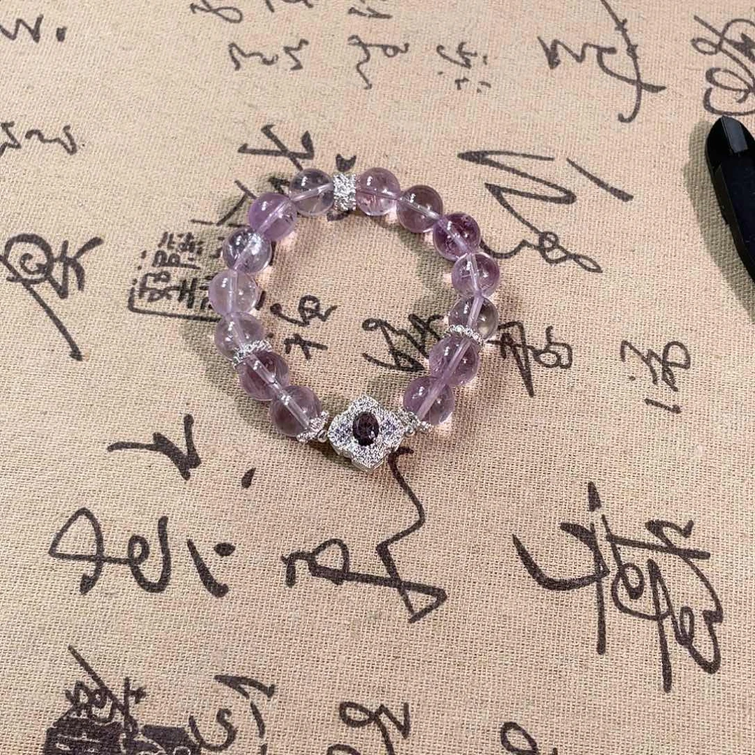 水晶手串未镶嵌紫水晶多样性发货其一