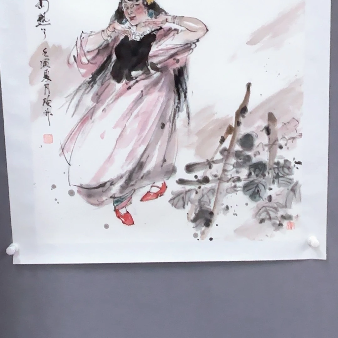 国画艺术家真人手绘