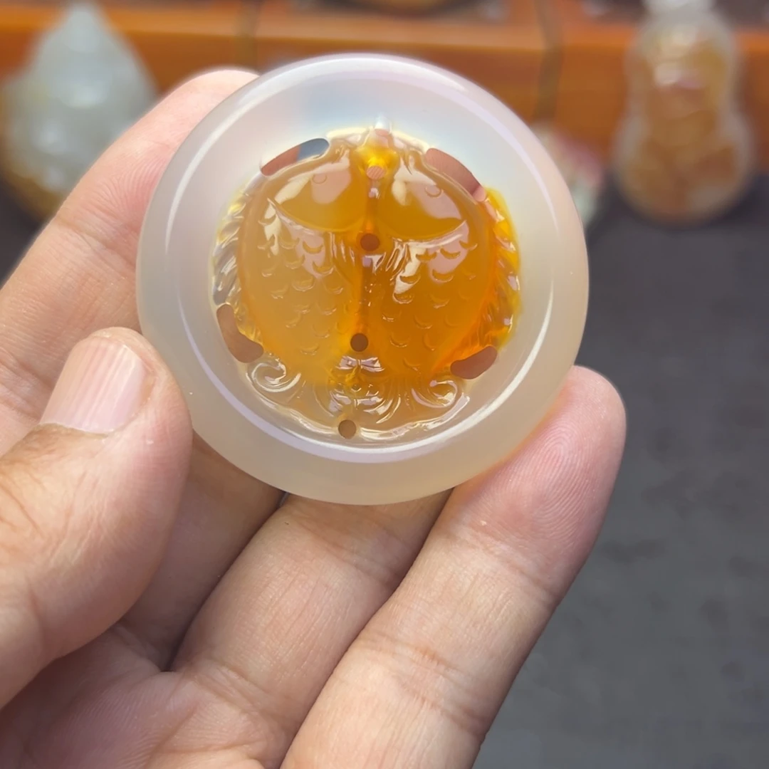 天***好未镶嵌手把玛瑙/玉髓