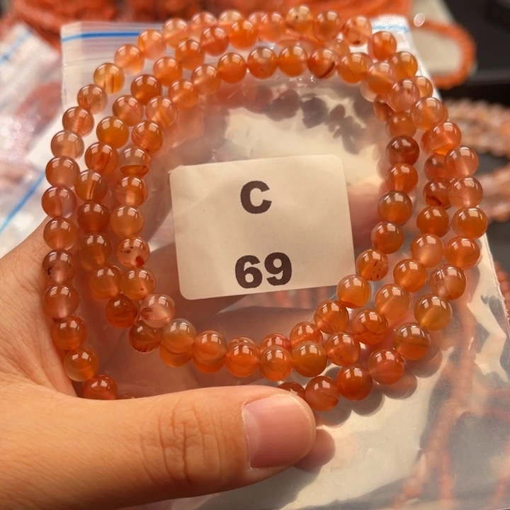 南红玛瑙未镶嵌多样性发货默认微瑕称重7mm