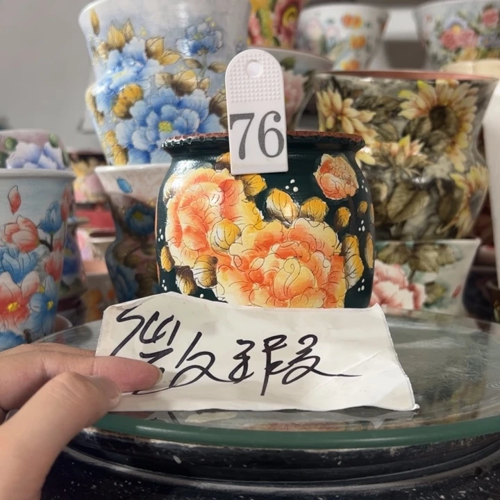 景德镇手绘花盆满38包邮偏远地区除外