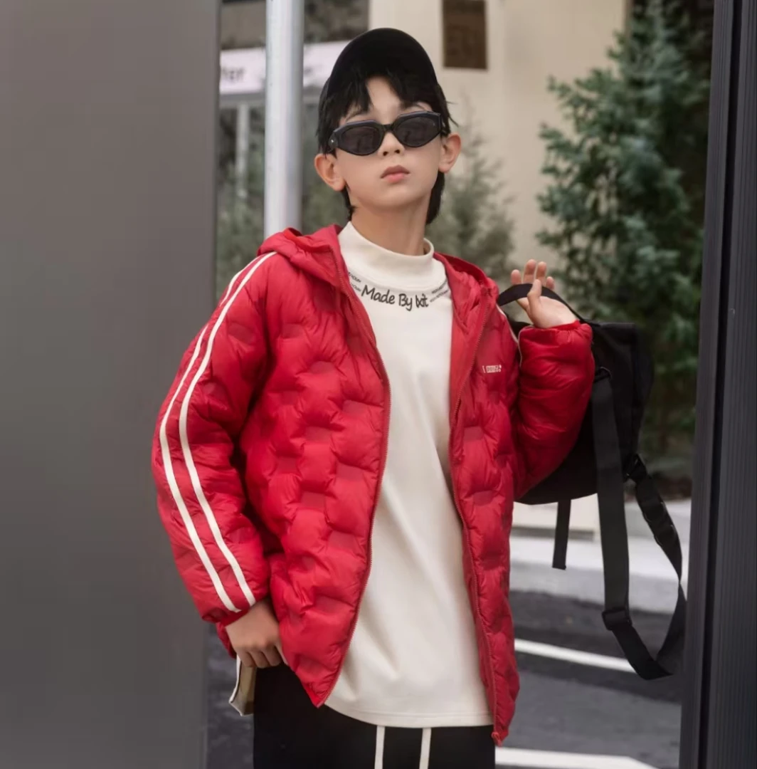 新款秋冬季棉服男女中大童棉袄外套超轻棉衣带帽子可拆卸