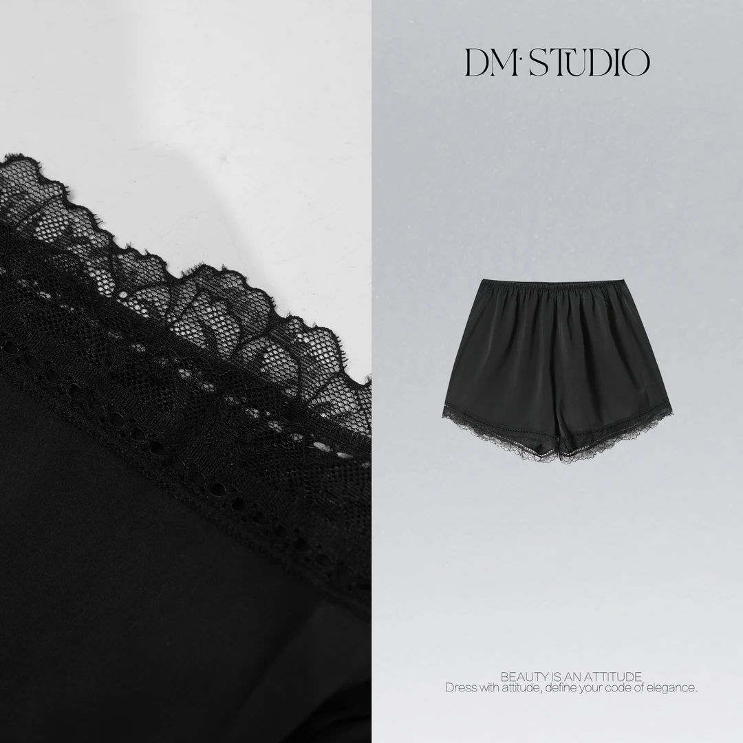 DEDM•STUDIO/舒适透气极简薄款打底松紧腰安全裤2506DK/Q12P5344