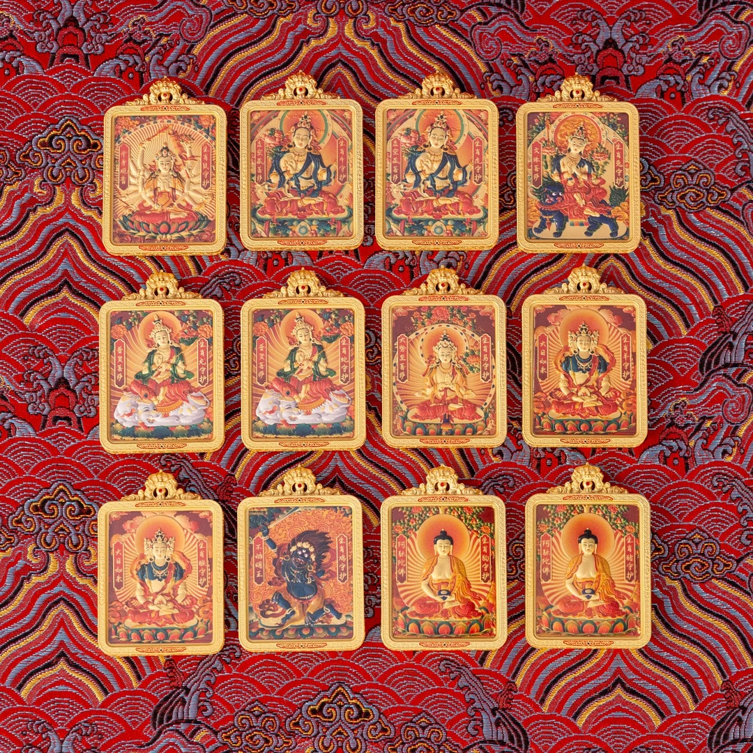 铜吊坠 2025新款【五台山发货】精雕双面五爷文殊国风项链吊坠国潮