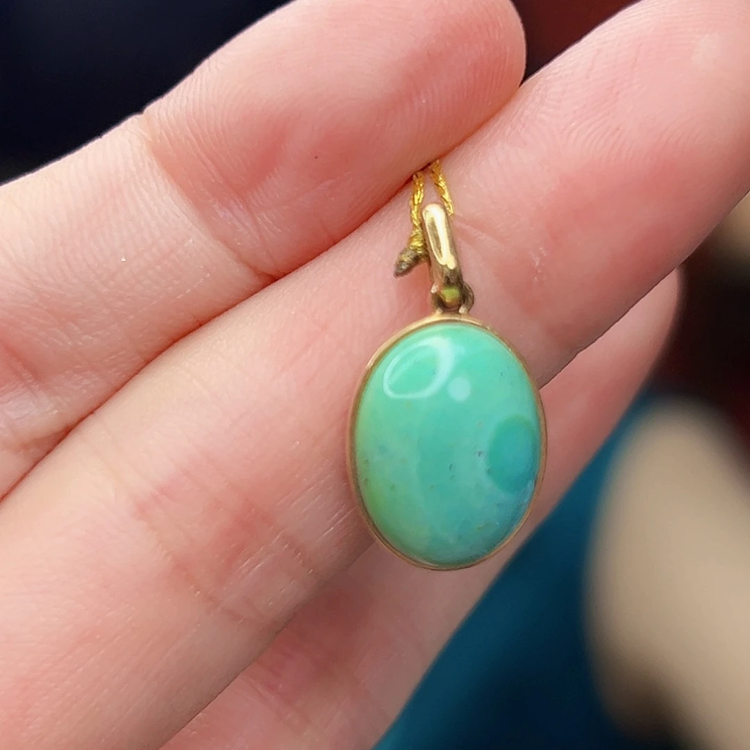 18K金镶嵌绿松石珠宝奇石