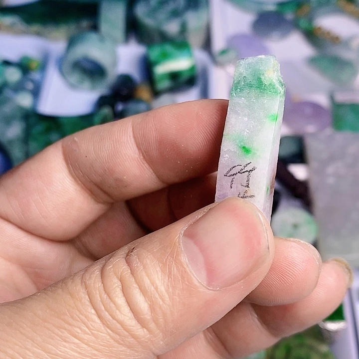 翡翠散珠天然翡翠A货挂件