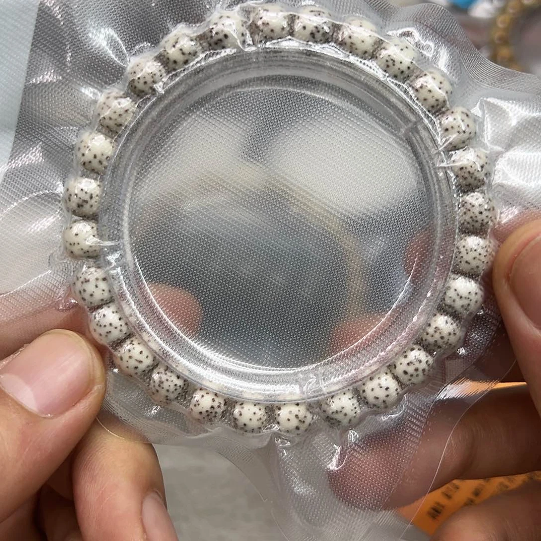 星月菩提手串18傲世半臂原脂白河豚星月菩提单圈87