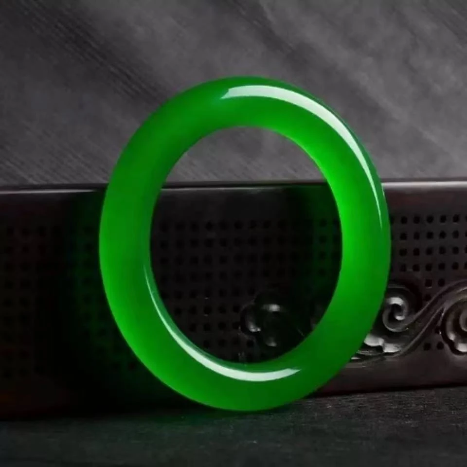 《独龙》满绿胖圆条手镯定制