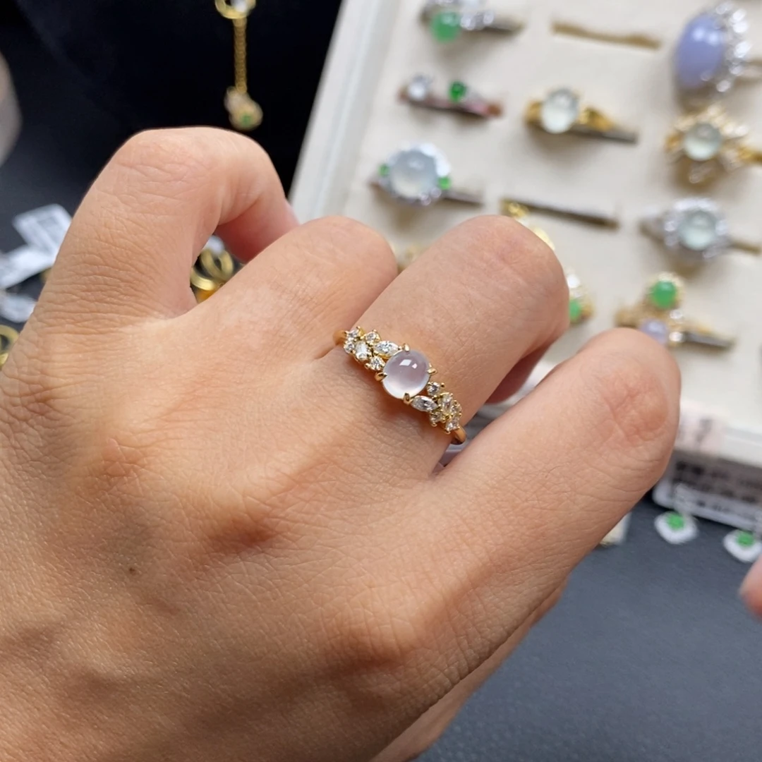 翡翠银S925镶嵌戒指