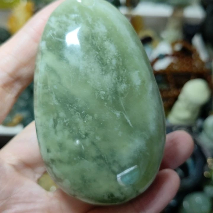 未镶嵌岫玉手把件
