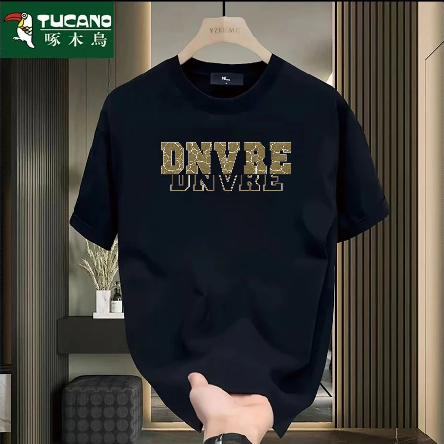 啄木鸟（TUCANO）短袖T恤男士休闲百搭圆领打底宽松舒适纯棉上衣