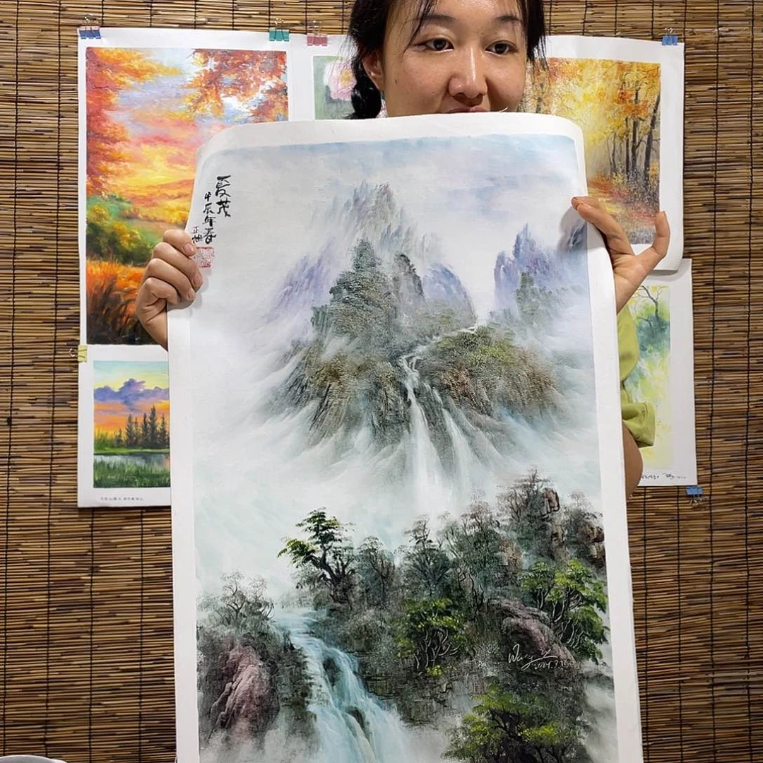 油画薇爽恭喜竞拍成功！