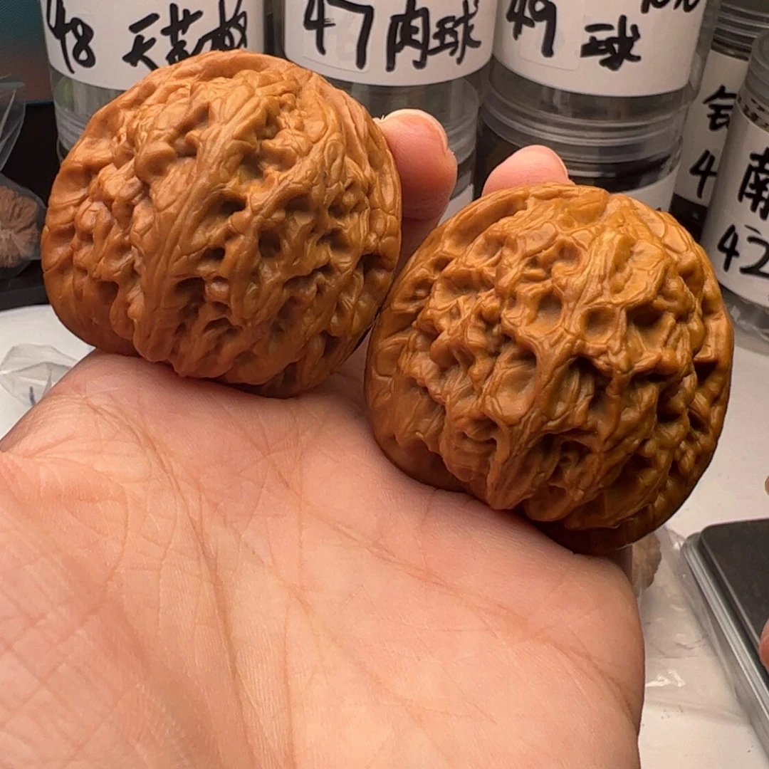 吊坠文玩核桃红锦鲤44