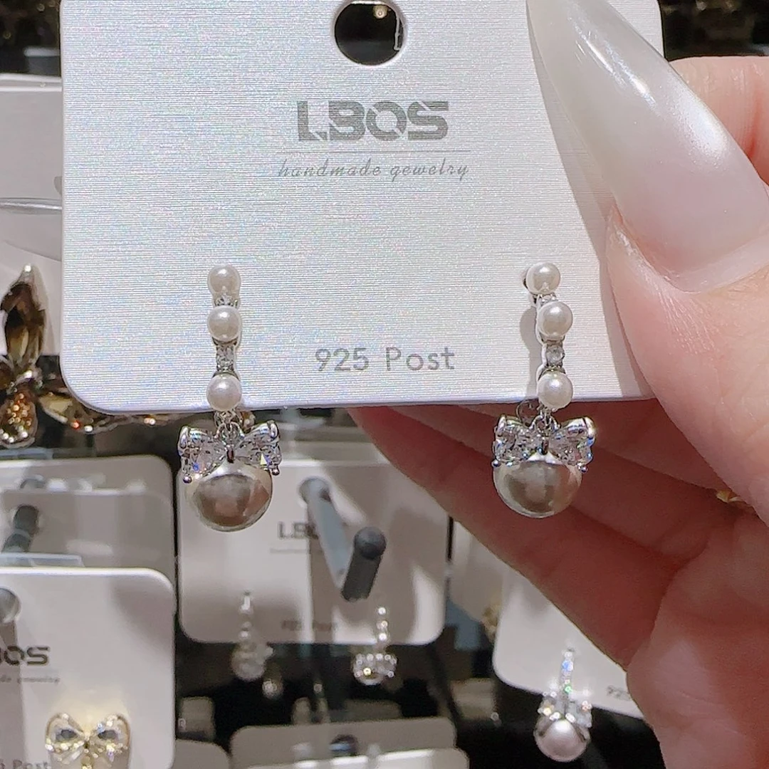 锆石铜合金925银耳环