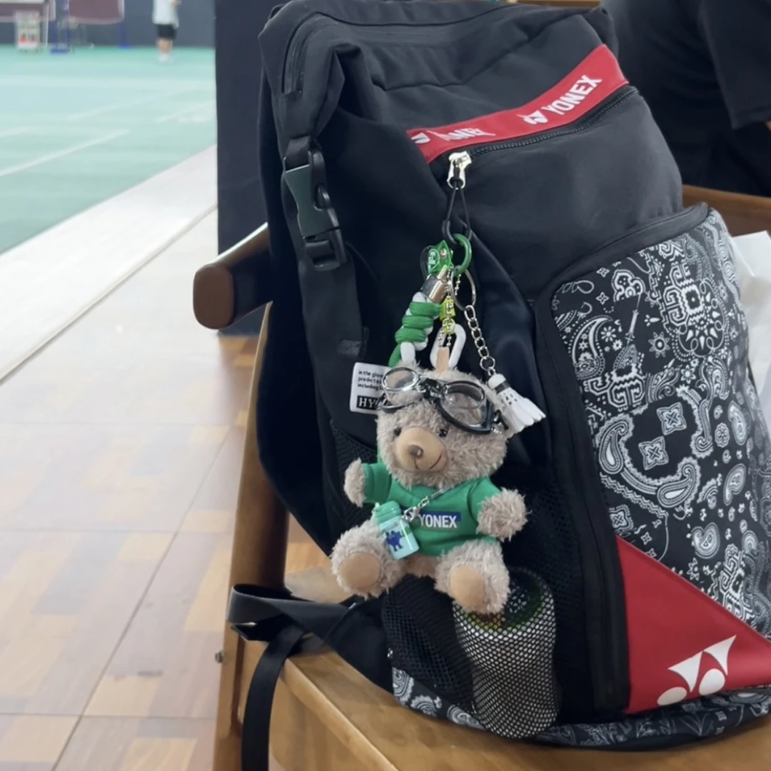 小熊版羽球人｜羽毛球挂件 饰品 球包挂件