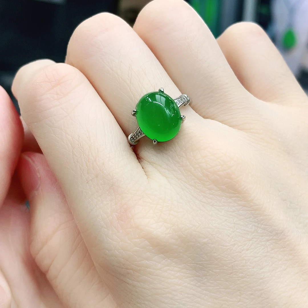 银S925镶嵌戒指玛瑙/玉髓