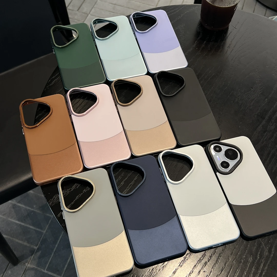 素皮拼接全包防摔手机壳适用于[苹果-华为-VIVO-小米】多款机型p70