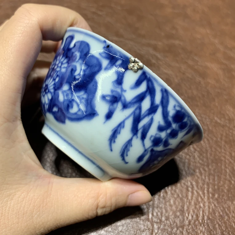 康康 青花花卉主人杯