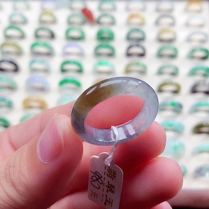 翡翠未镶嵌戒指20-21号